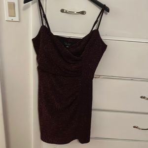 Glitter Mesh Detail Cami Dress